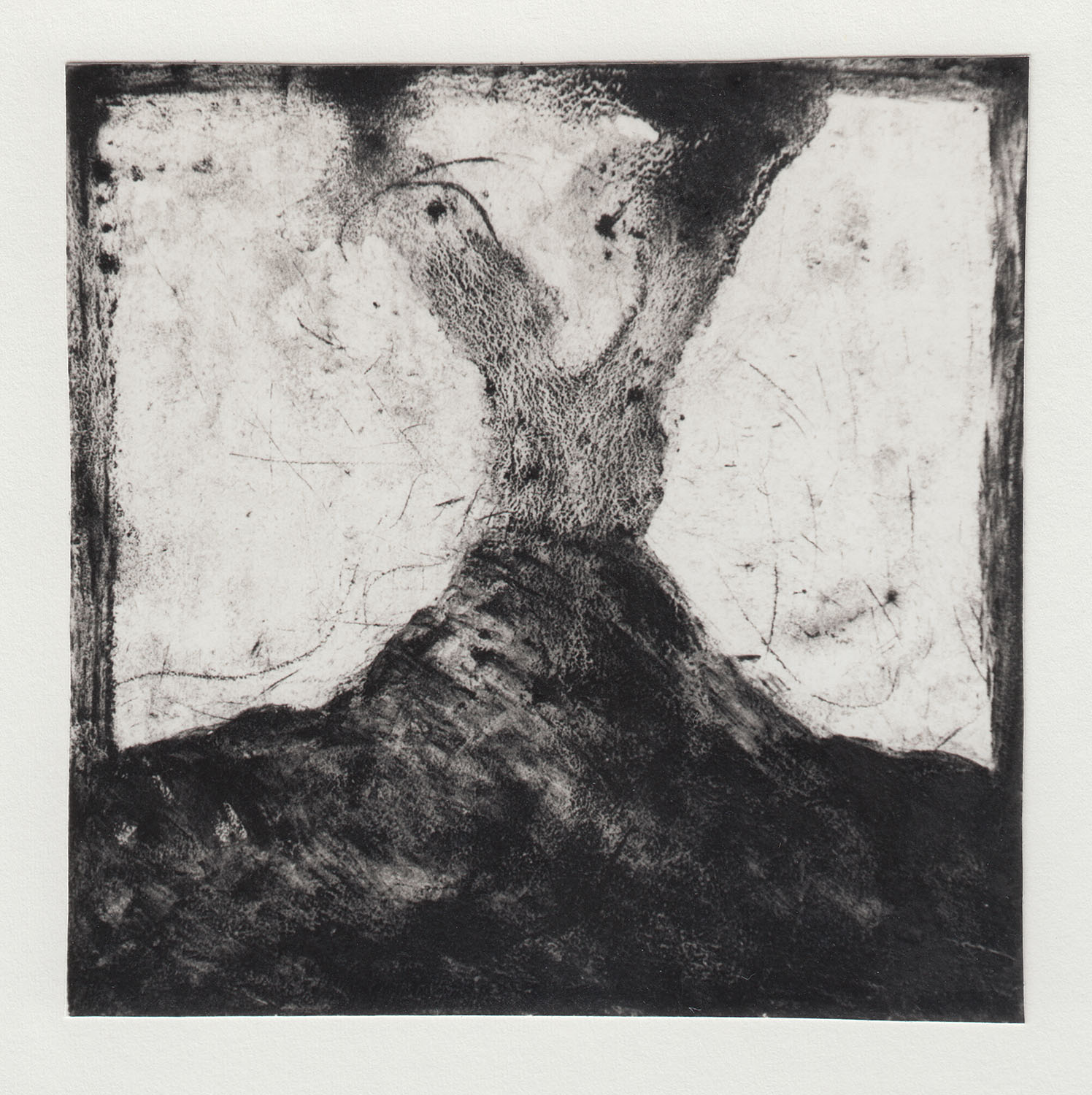 Pierre Clemens1997 Petit volcan II Pastel sur bois 12 x 12 cm